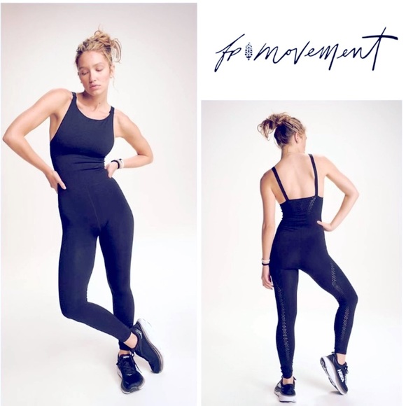 Free People Pants - 🌺NEW‼️FREE PEOPLE GOOD KARMA HIGH NECK STRETCHY ONESIE  SZ. M/L MSRP $120  NWOT